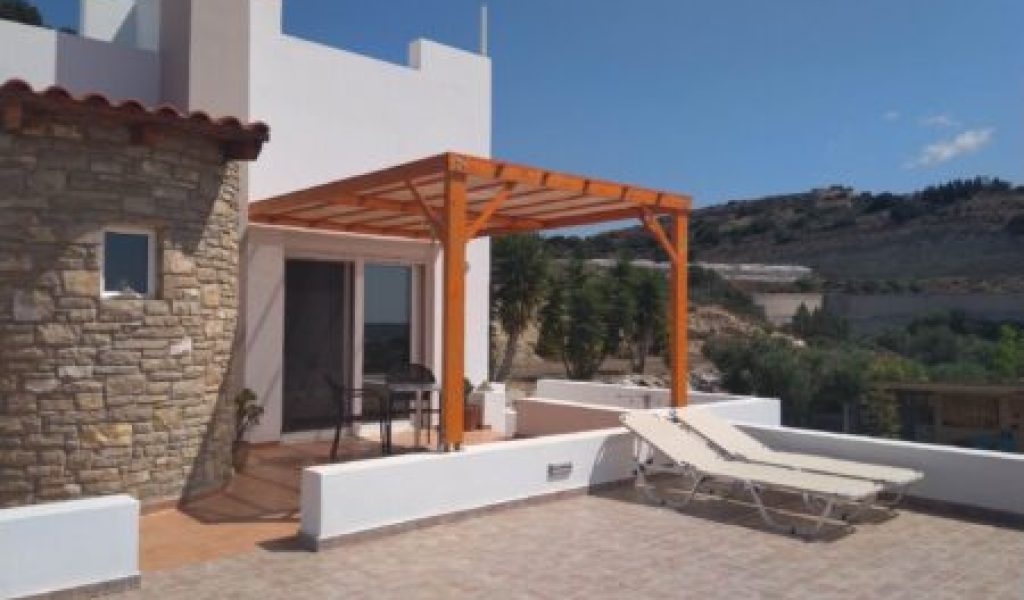Vue sur la terrasse de la chambre chez l'habitant
